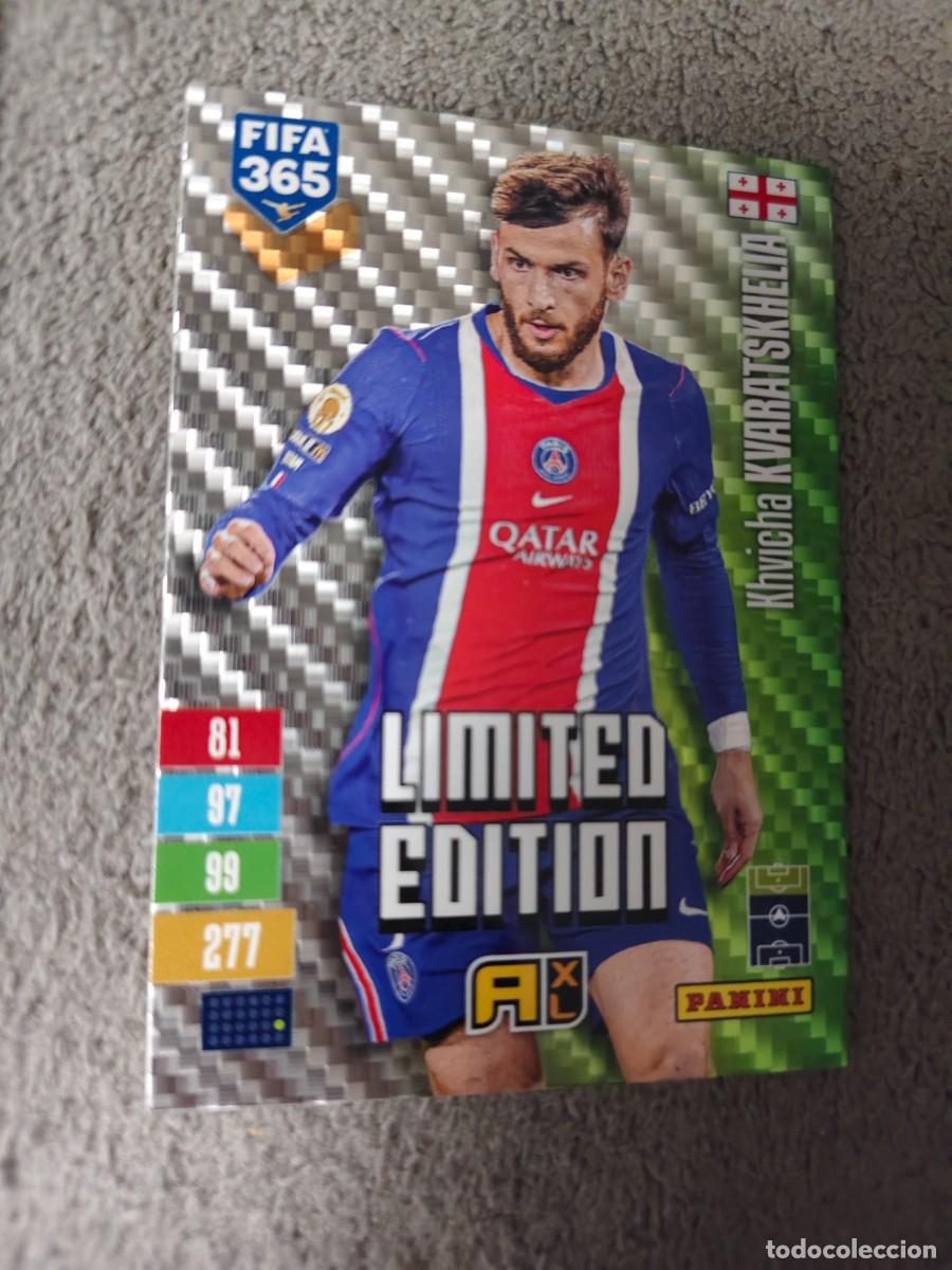 Cromos de f&uacute;tbol: XL 365 ADRENALYN 26 27 KVICHA KVARATSKHELIA PARIS PSG LIMITED EDITION 2026 2027 FIFA PANINI AAV