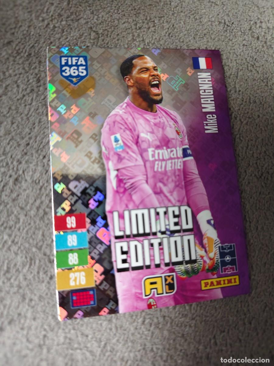 Cromos de f&uacute;tbol: XL HOLO 365 ADRENALYN 26 27 MAIGNAN MILAN LIMITED EDITION 2026 2027 FIFA PANINI AAV PUNTA TOCADA