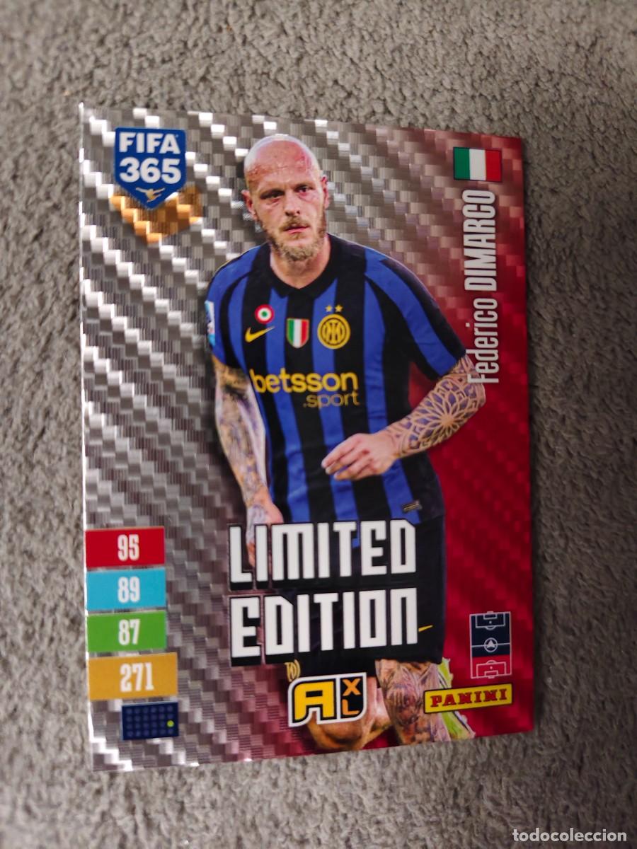 Cromos de f&uacute;tbol: XL 365 ADRENALYN 26 27 FEDERICO DIMARCO INTER MILAN LIMITED EDITION 2026 2027 FIFA PUNTA TOCADA