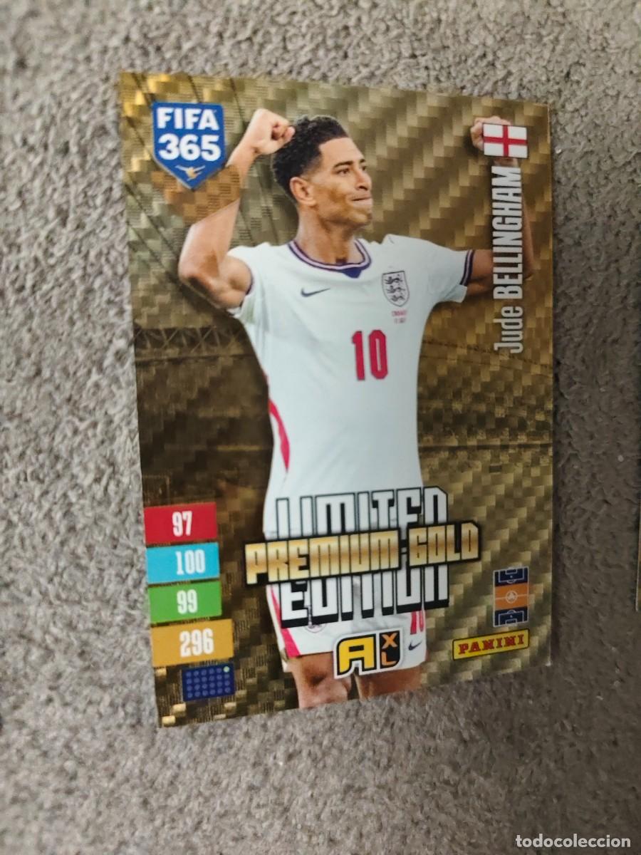Cromos de f&uacute;tbol: XL 365 ADRENALYN 26 27 JUDE BELLINGHAM INGLATERRA LIMITED EDITION PREMIUM GOLD 2026 2027 FIFA PANINI