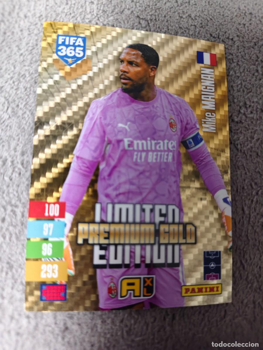 Cromos de f&uacute;tbol: XL 365 ADRENALYN 26 27 MIKE MAIGNAN MILAN LIMITED EDITION PREMIUM GOLD 2026 2027 FIFA PANINI AAV