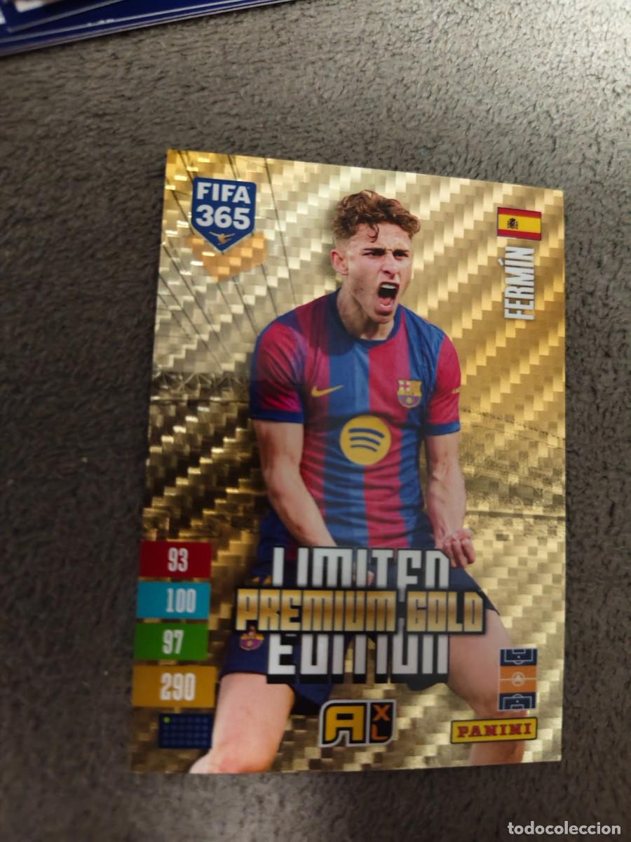 Cromos de f&uacute;tbol: XL 365 ADRENALYN 26 27 FERM&Iacute;N L&Oacute;PEZ BARCELONA LIMITED EDITION PREMIUM GOLD 2026 2027 FIFA PANINI AAV