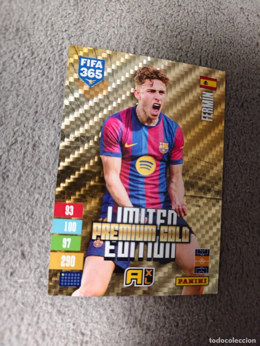 Cromos de f&uacute;tbol: XL 365 ADRENALYN 26 27 FERM&Iacute;N L&Oacute;PEZ BARCELONA LIMITED EDITION PREMIUM GOLD 2026 2027 FIFA PANINI AAV