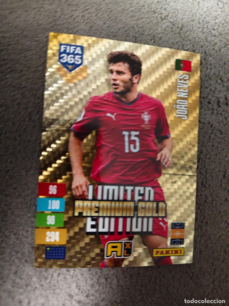 Cromos de f&uacute;tbol: XL 365 ADRENALYN 26 27 JOAO NEVES PORTUGAL LIMITED EDITION PREMIUM GOLD 2026 2027 FIFA PANINI AAV