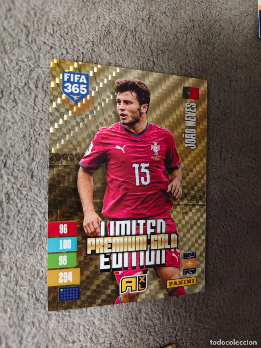 Cromos de f&uacute;tbol: XL 365 ADRENALYN 26 27 JOAO NEVES PORTUGAL LIMITED EDITION PREMIUM GOLD 2026 2027 FIFA PANINI AAV