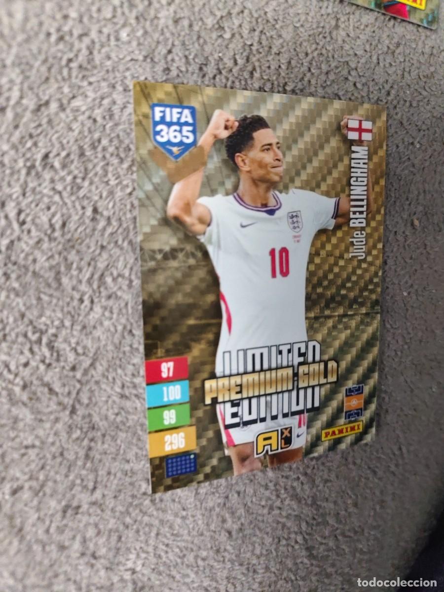 Cromos de f&uacute;tbol: XL 365 ADRENALYN 26 27 JUDE BELLINGHAM INGLATERRA LIMITED EDITION PREMIUM GOLD 2026 2027 FIFA PANINI