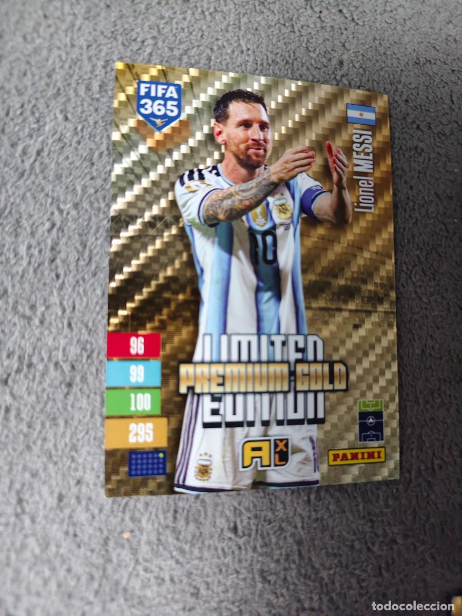 Cromos de f&uacute;tbol: XL 365 ADRENALYN 26 27 LEO MESSI ARGENTINA LIMITED EDITION PREMIUM GOLD 2026 2027 FIFA PANINI AAV