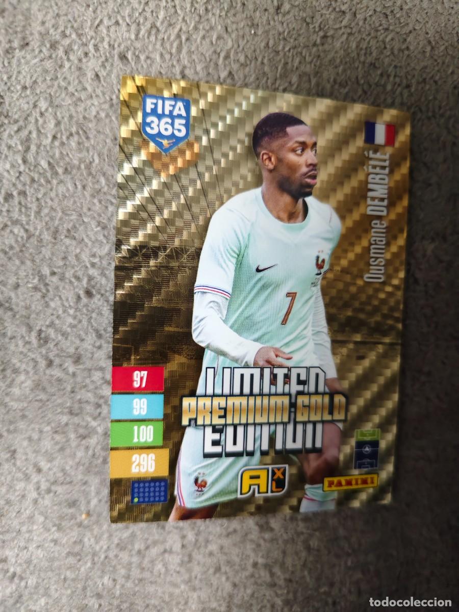 Cromos de f&uacute;tbol: XL 365 ADRENALYN 26 27 OUSMANE DEMBELE FRANCIA LIMITED EDITION PREMIUM GOLD 2026 2027 FIFA PANINI AA