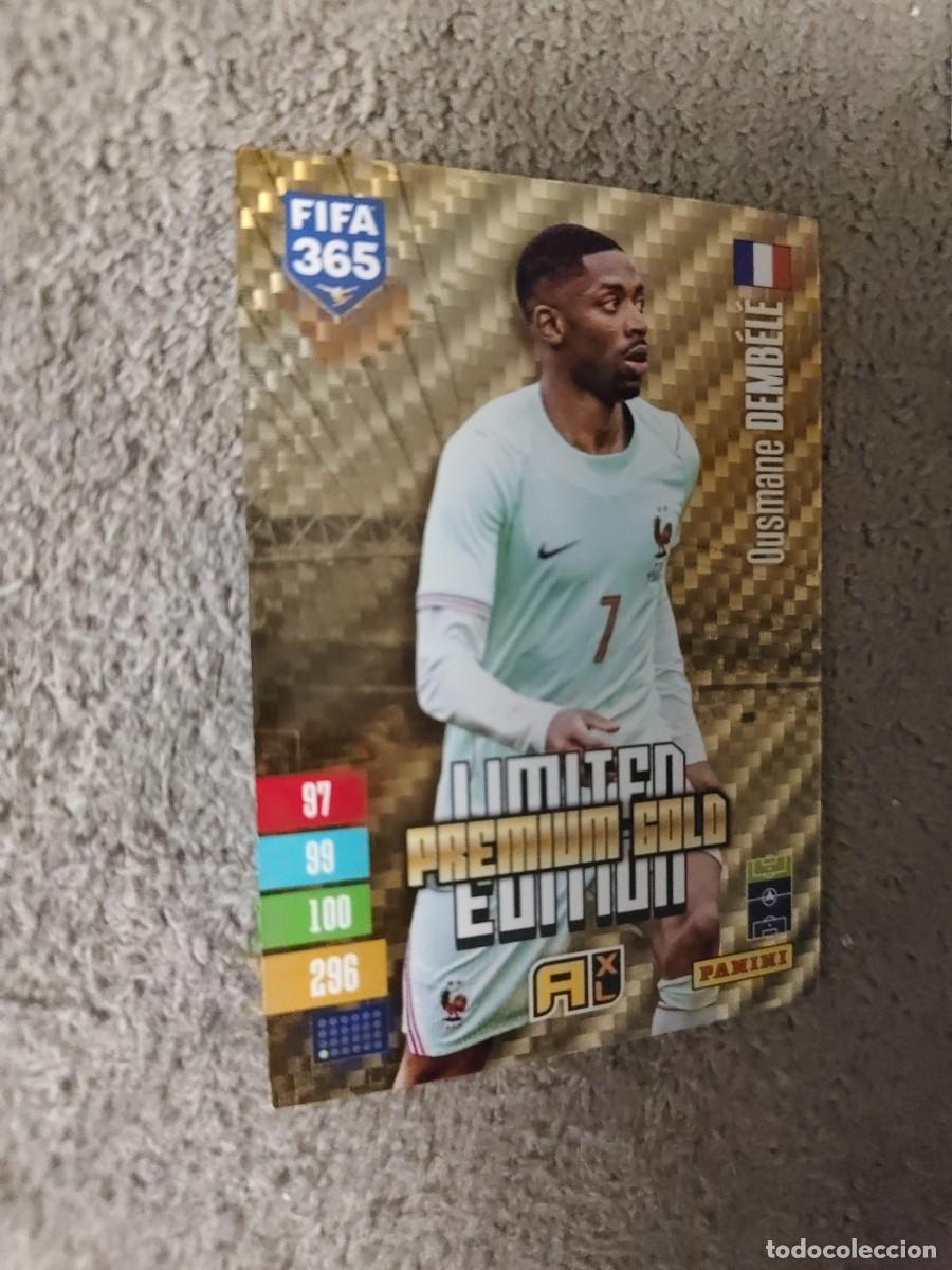 Cromos de f&uacute;tbol: XL 365 ADRENALYN 26 27 OUSMANE DEMBELE FRANCIA LIMITED EDITION PREMIUM GOLD 2026 2027 FIFA PANINI AA