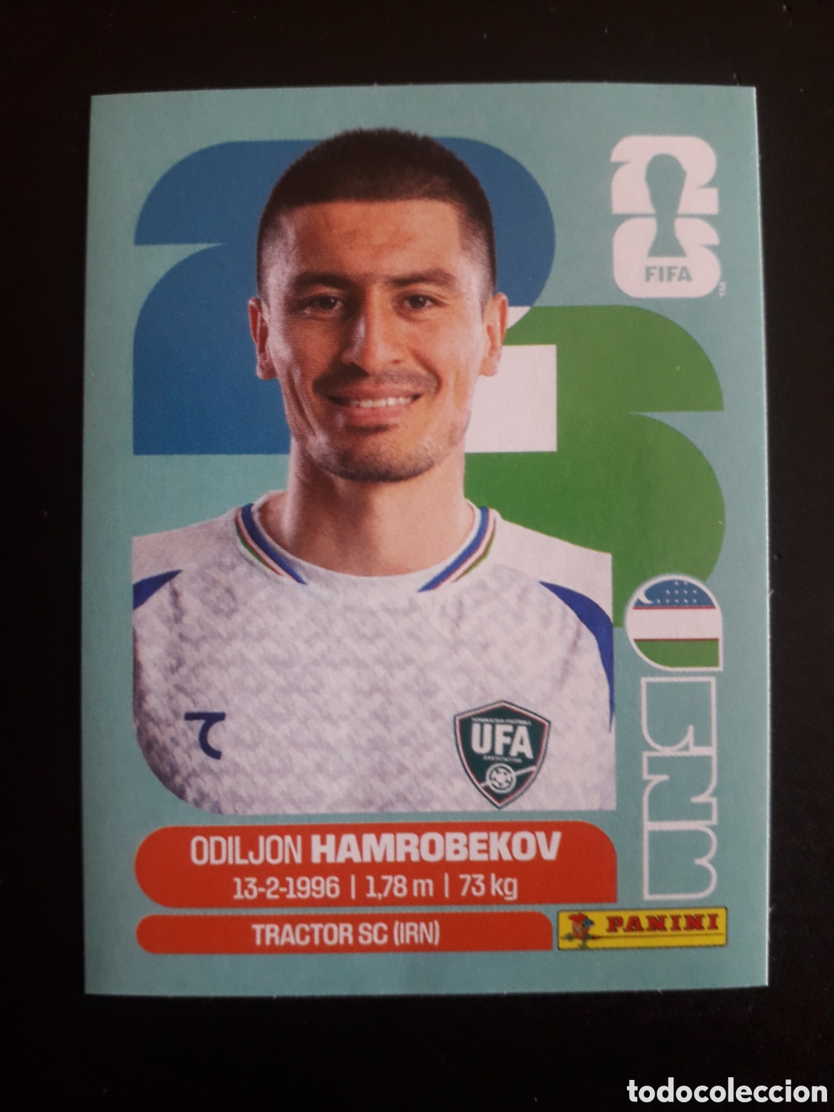 Cromos de f&uacute;tbol: HAMROBEKOV UZBEKISTAN UZB 10 MUNDIAL F&Uacute;TBOL 2026 FIFA WORLD CUP PANINI SIN PEGAR PEDIDO M&Iacute;NIMO 3&euro;