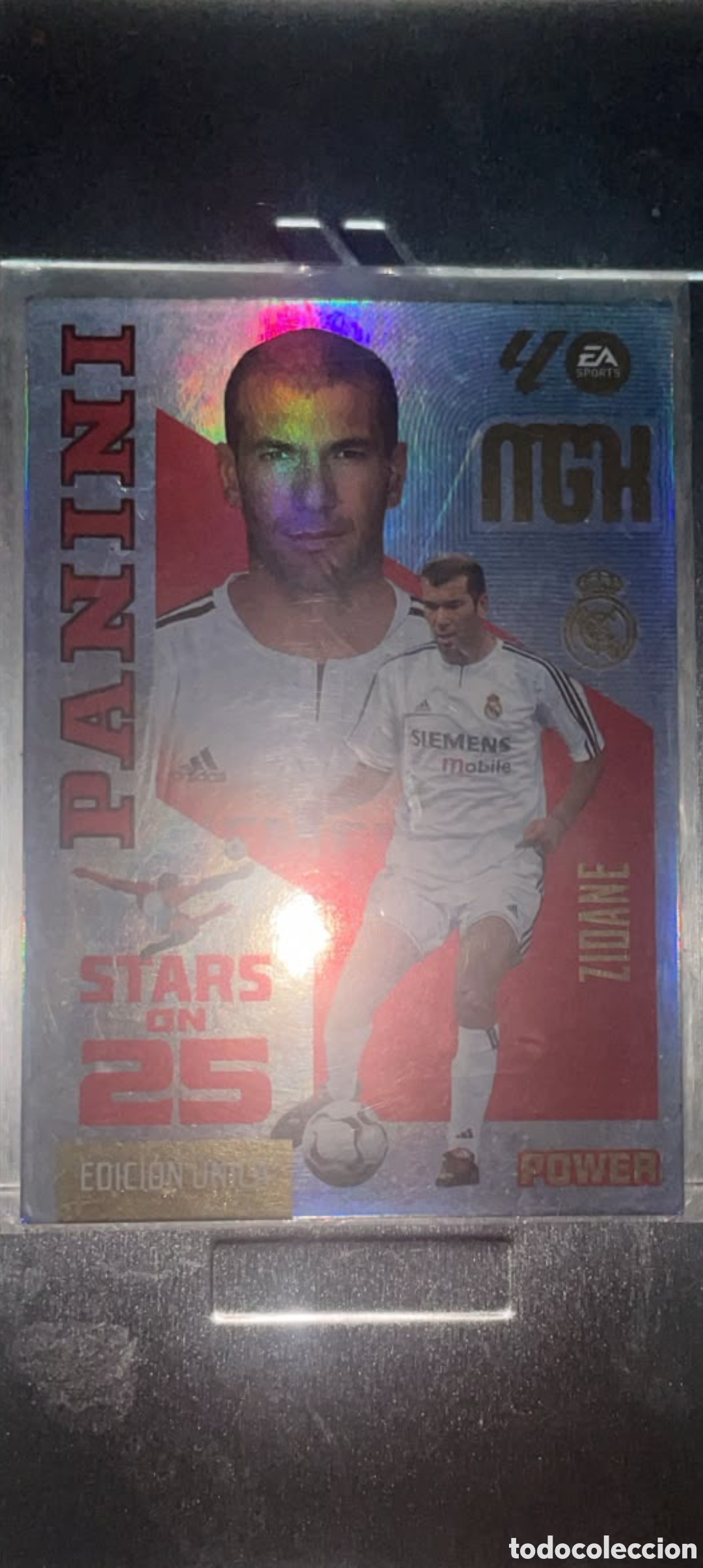 Cromos de f&uacute;tbol: Zidane Stars on 25 cromo exclusivo
