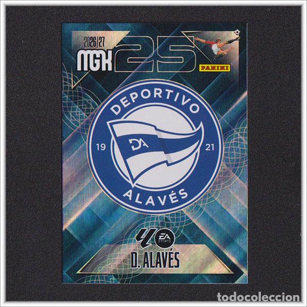 Cromos de Futebol: MEGACRACKS 2026 2027 26 27 PANINI ESCUDO 19 ALAV&Eacute;S COLECCI&Oacute;N ALBUM LIGA F&Uacute;TBOL MGK