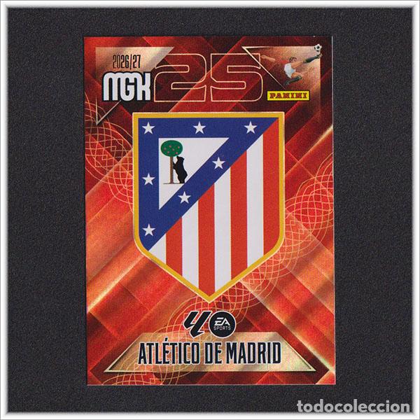 Cromos de f&uacute;tbol: MEGACRACKS 2026 2027 26 27 PANINI ESCUDO 55 ATL&Eacute;TICO MADRID COLECCI&Oacute;N ALBUM LIGA F&Uacute;TBOL MGK
