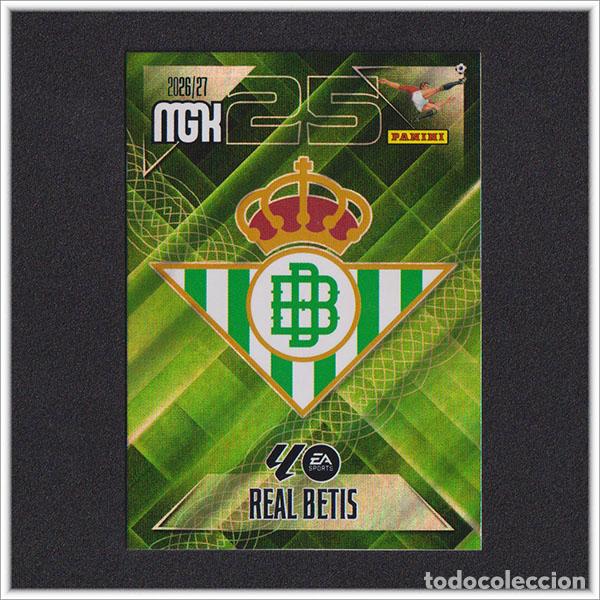 Cromos de f&uacute;tbol: MEGACRACKS 2026 2027 26 27 PANINI ESCUDO 91 BETIS COLECCI&Oacute;N ALBUM LIGA F&Uacute;TBOL MGK