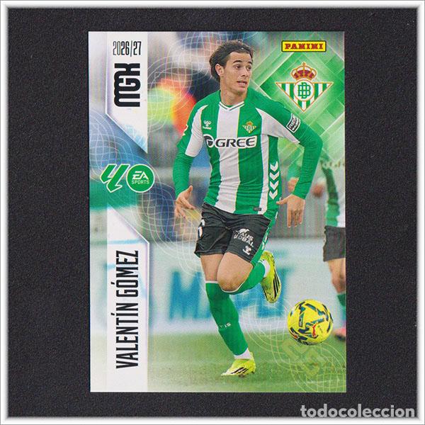 Cromos de f&uacute;tbol: MEGACRACKS 2026 2027 26 27 PANINI VALENTIN GOMEZ 98 BETIS COLECCI&Oacute;N ALBUM LIGA F&Uacute;TBOL MGK