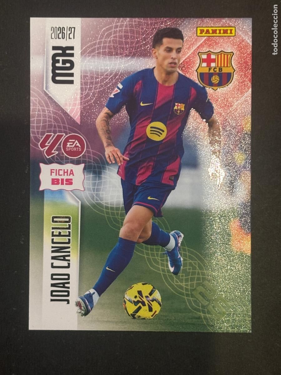 Cromos de f&uacute;tbol: 81BIS JOAO CANCELO BARCELONA 2&ordf; EDICI&Oacute;N MEGACRACKS MGK 26-27 2026-2027 PANINI LIGA