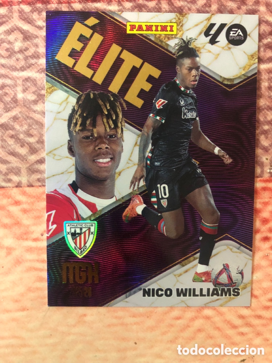 Cromos de f&uacute;tbol: 13 Nico Williams - Athletic Club Bilbao - ELITE - PANINI Megacracks MGK 2025 2026 25 26