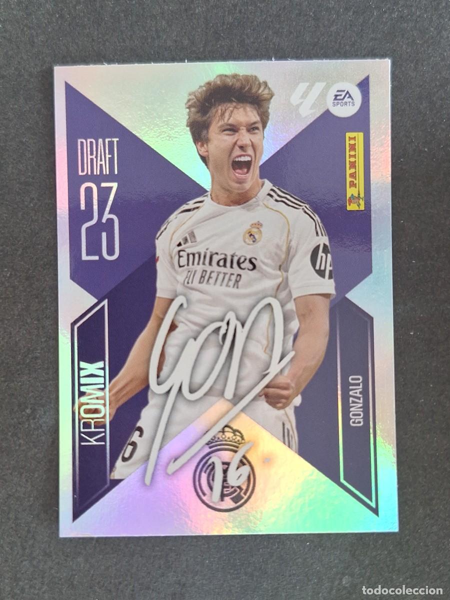 Cromos de f&uacute;tbol: L2 GONZALO REAL MADRID DRAFT 23 KROMIX LIGA ESTE 2026 2027 26 27 NUNCA PEGADO SIN PEGAR