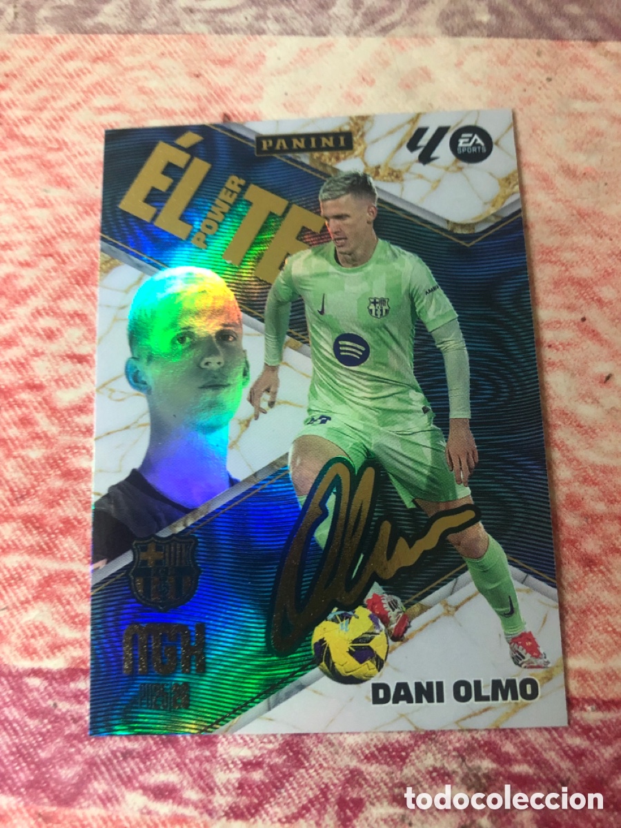 Cromos de f&uacute;tbol: Dani Olmo elite power n&uacute;mero P4 Del Barcelona megacracks 25-26 2025-2026