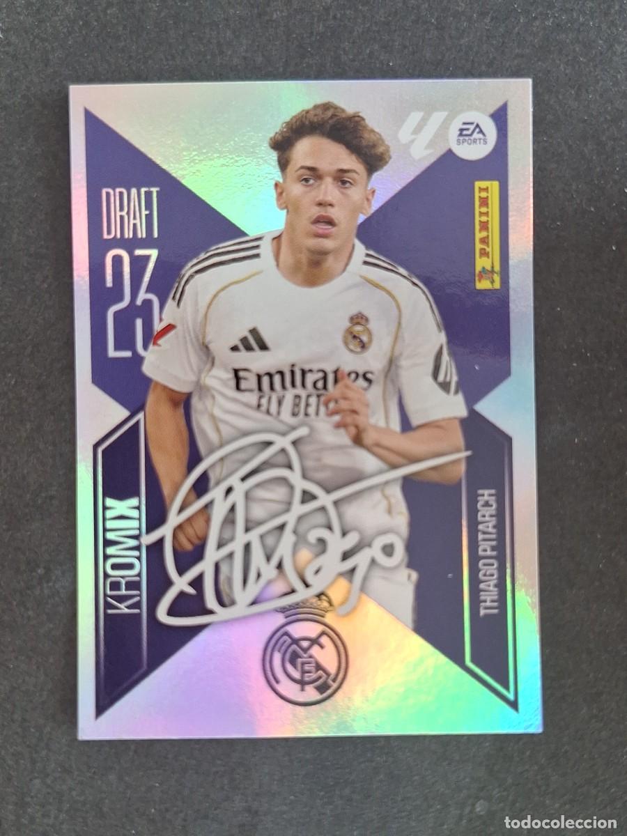 Cromos de f&uacute;tbol: L2 THIAGO PITARCH REAL MADRID DRAFT 23 KROMIX LIGA ESTE 2026 2027 26 27 NUNCA PEGADO SIN PEGAR