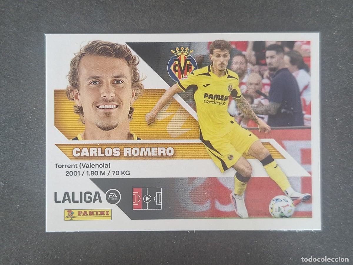 Cromos de f&uacute;tbol: L2 CARLOS ROMERO VILLARREAL C. F. FICHAJE 4 LIGA ESTE 2026 2027 26 27 NUNCA PEGADO SIN PEGAR