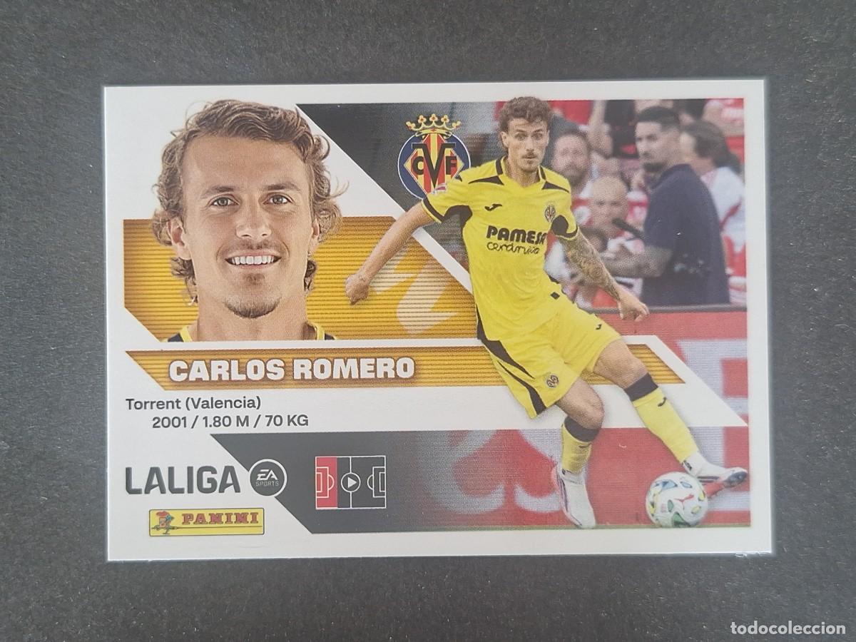 Cromos de f&uacute;tbol: L2 CARLOS ROMERO VILLARREAL C. F. FICHAJE 4 LIGA ESTE 2026 2027 26 27 NUNCA PEGADO SIN PEGAR