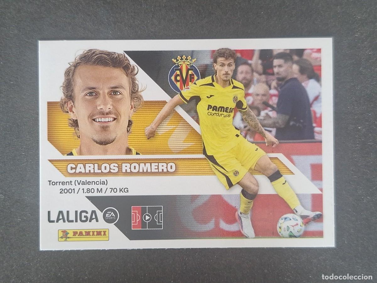 Cromos de f&uacute;tbol: L2 CARLOS ROMERO VILLARREAL C. F. FICHAJE 4 LIGA ESTE 2026 2027 26 27 NUNCA PEGADO SIN PEGAR
