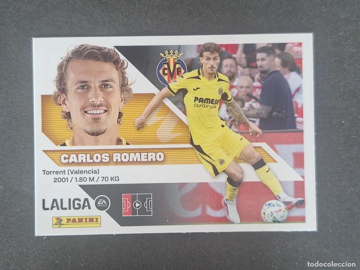 Cromos de f&uacute;tbol: L2 CARLOS ROMERO VILLARREAL C. F. FICHAJE 4 LIGA ESTE 2026 2027 26 27 NUNCA PEGADO SIN PEGAR