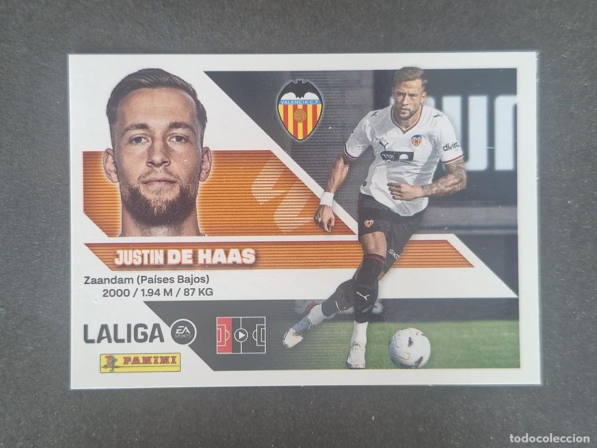Cromos de f&uacute;tbol: L2 DE HAAS VALENCIA C. F. FICHAJE 9 LIGA ESTE 2026 2027 26 27 NUNCA PEGADO SIN PEGAR
