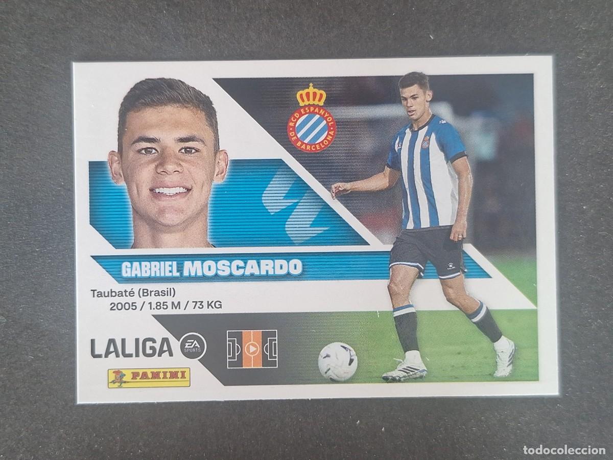 Cromos de f&uacute;tbol: L2 MOSCARDO R. C. D. ESPA&Ntilde;OL FICHAJE 16 LIGA ESTE 2026 2027 26 27 NUNCA PEGADO SIN PEGAR