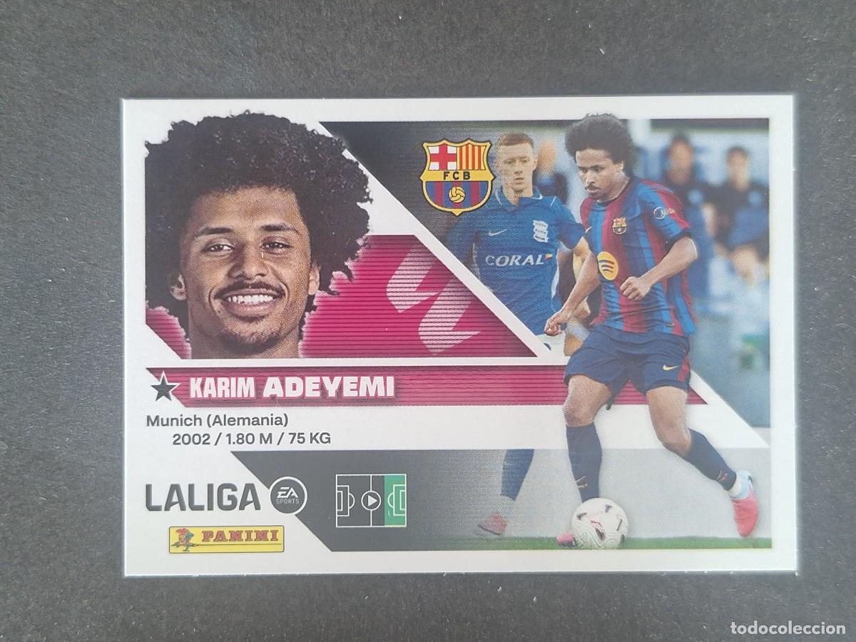 Cromos de f&uacute;tbol: L2 ADEYEMI F. C. BARCELONA FICHAJE 19 LIGA ESTE 2026 2027 26 27 NUNCA PEGADO SIN PEGAR