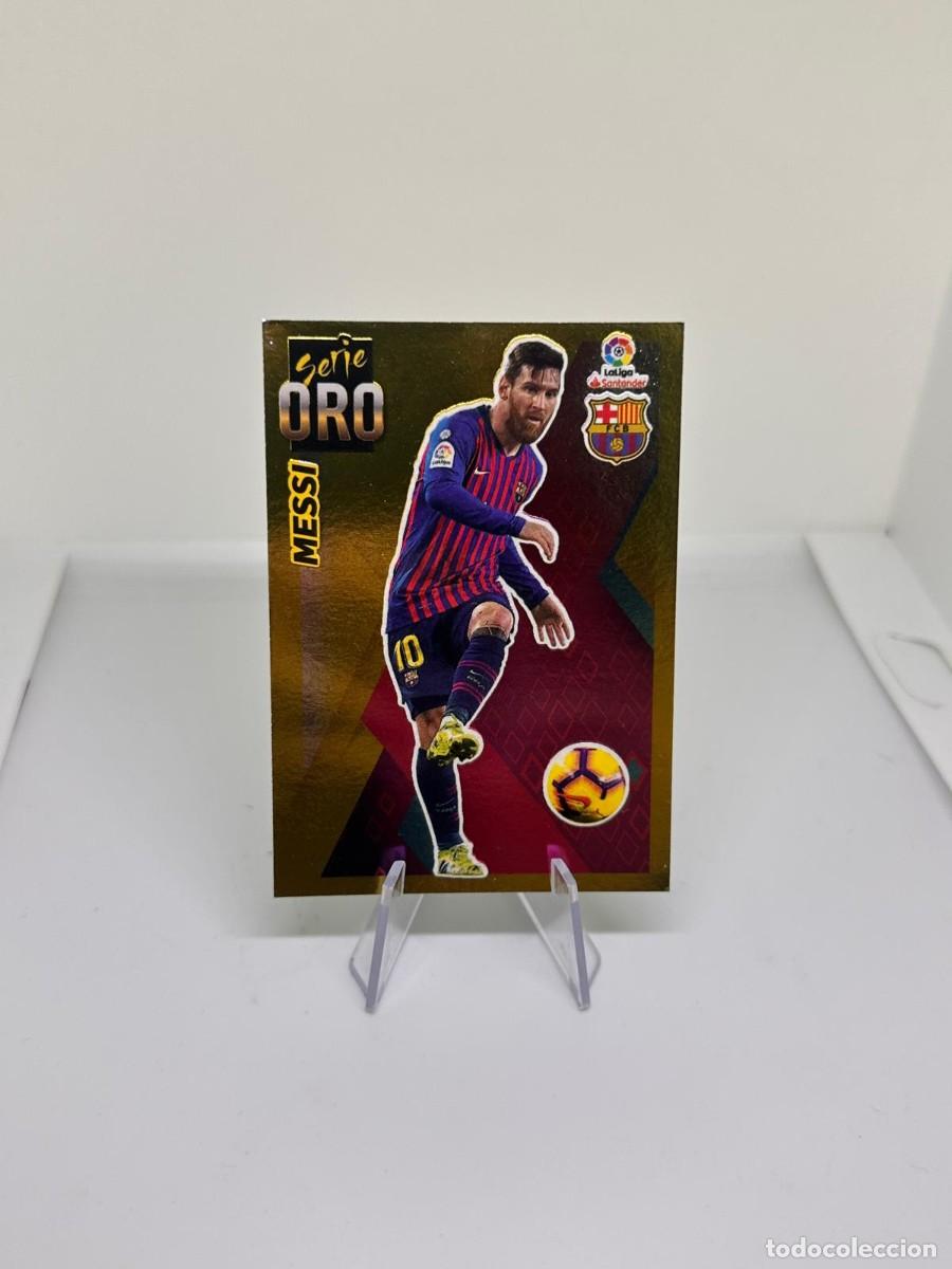 Cromos de f&uacute;tbol: Lionel Messi FC Barcelona Panini Liga Este Serie Oro 2019 20