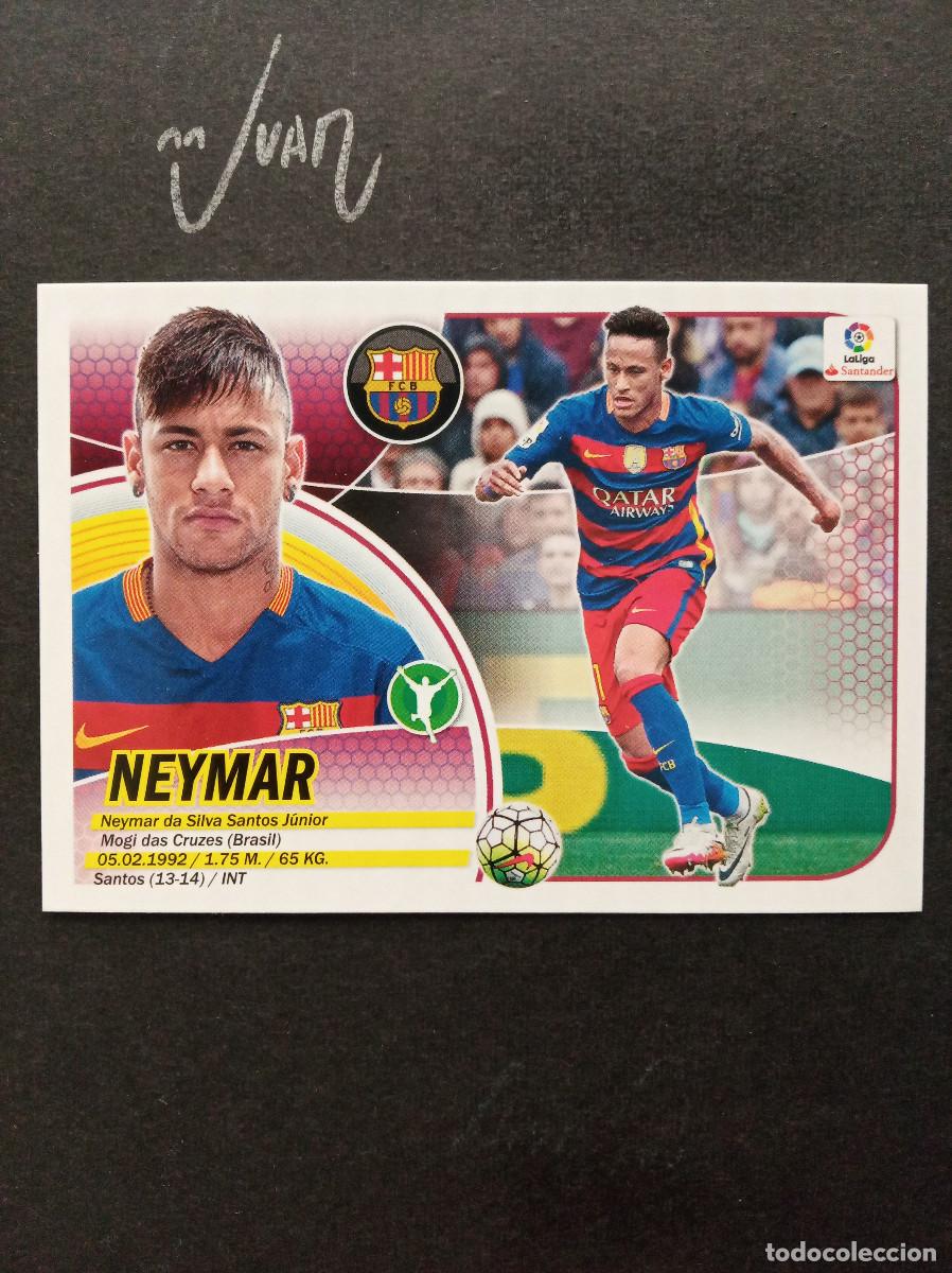 Cromos de f&uacute;tbol: N&ordm; 15 NEYMAR FC BARCELONA BRASIL ⚽ PANINI &reg; LIGA ESTE 2016 2017 16 17 SIN PEGAR NUNCA PEGADO NUEVO