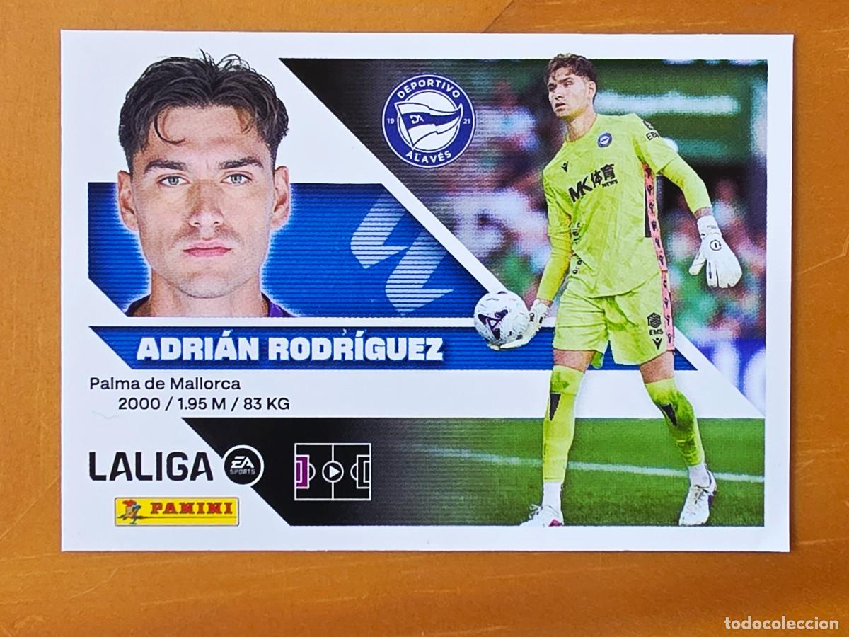Cromos de f&uacute;tbol: 4 Adri&aacute;n Rodr&iacute;guez, Deportivo Alav&eacute;s, Panini Ediciones Liga Este 2026 2027 sin pegar