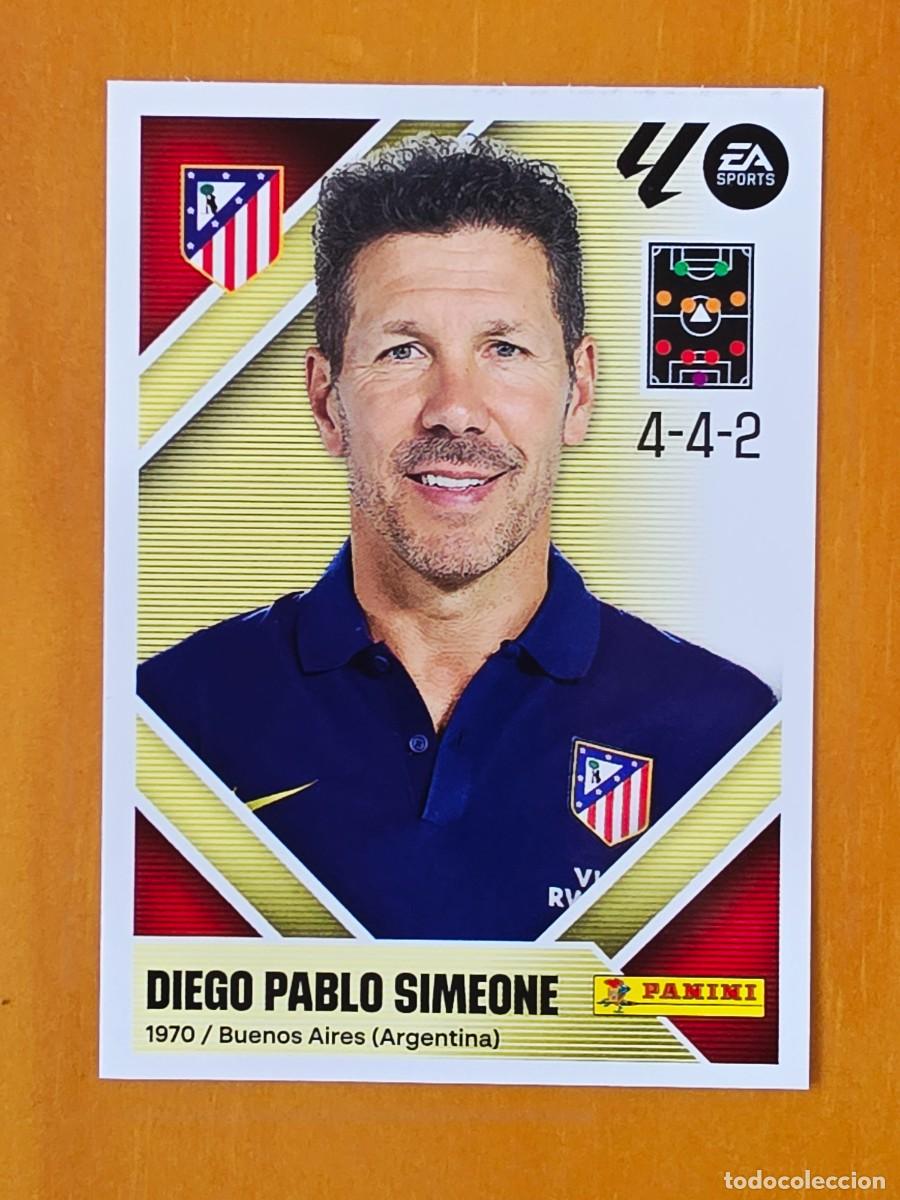Cromos de Futebol: 2 Diego Pablo Cholo Simeone, Atl&eacute;tico de Madrid, Panini Ediciones Liga Este 2026 2027 sin pegar