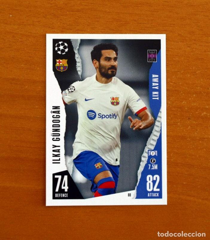 Cromos de f&uacute;tbol: Barcelona -N&ordm; 80 Ilkay G&uuml;ndog&acirc;n -Away Kit-Topps Match Attax Trading Card Game-2023-2024-23-24