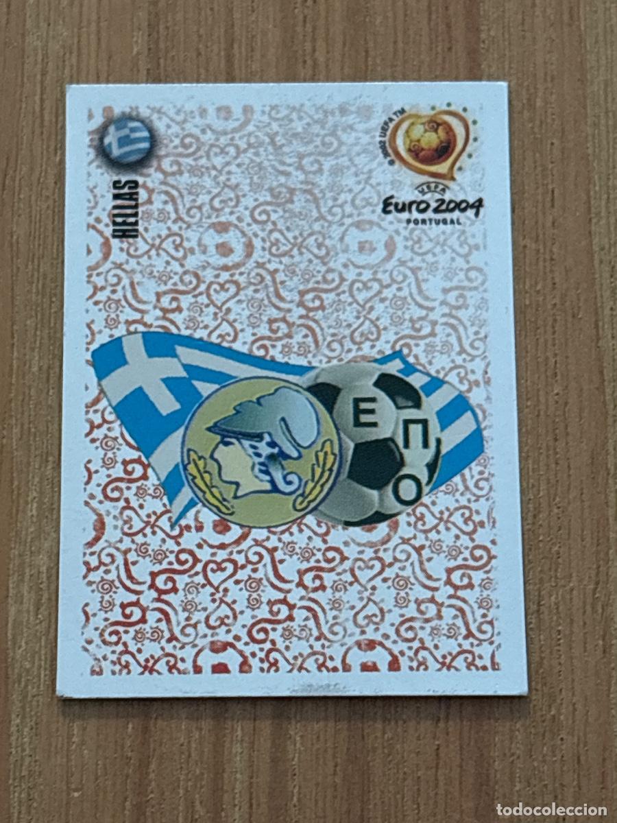 Cromos de f&uacute;tbol: 37. CROMO ESCUDO GRECIA N 30 EURO 2004 PORTUGAL PANINI NUNCA PEGADO SIN PEGAR