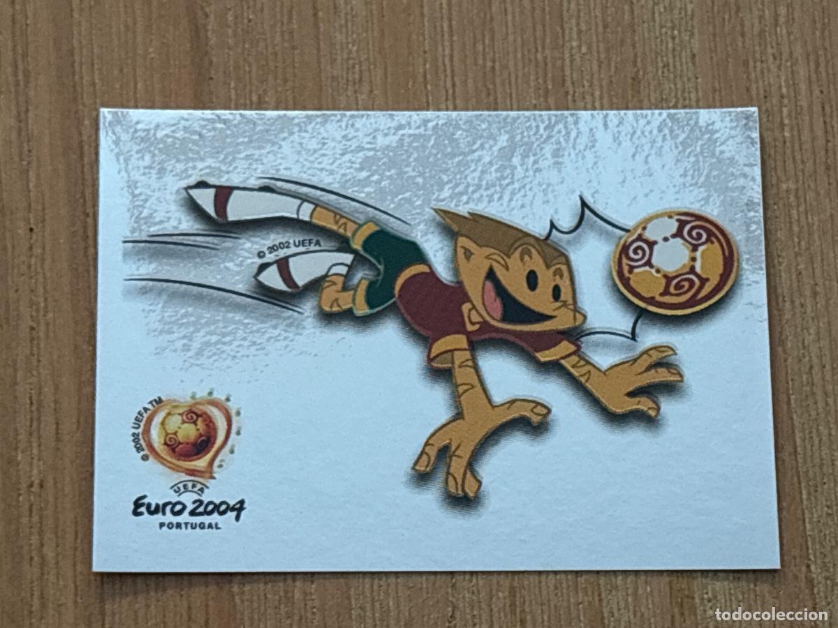 Cromos de f&uacute;tbol: 37. CROMO ESCUDO MASCOTA N 3 EURO 2004 PORTUGAL PANINI NUNCA PEGADO SIN PEGAR