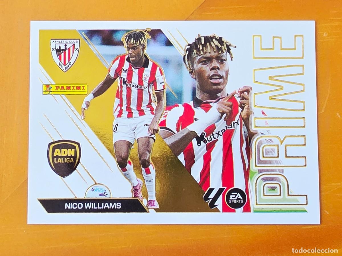 Cromos de f&uacute;tbol: 10 Nico Williams, Athletic Club de Bilbao, ADN Prime Panini Ediciones Liga Este 2026 2027 sin pegar