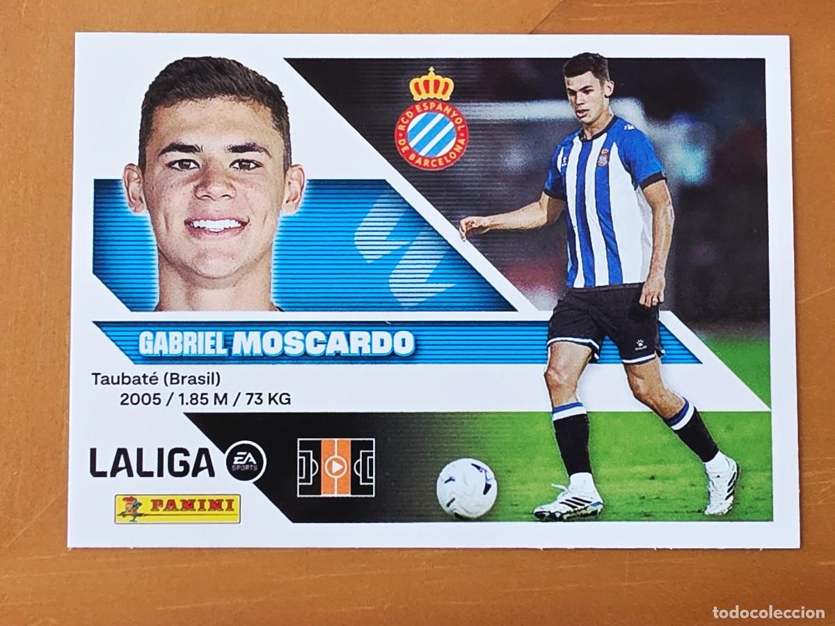 Cromos de f&uacute;tbol: &Uacute;ltimos Fichajes 16 Gabriel Moscardo, RCD Espanyol, Panini Ediciones Liga Este 2026 2027 sin pegar