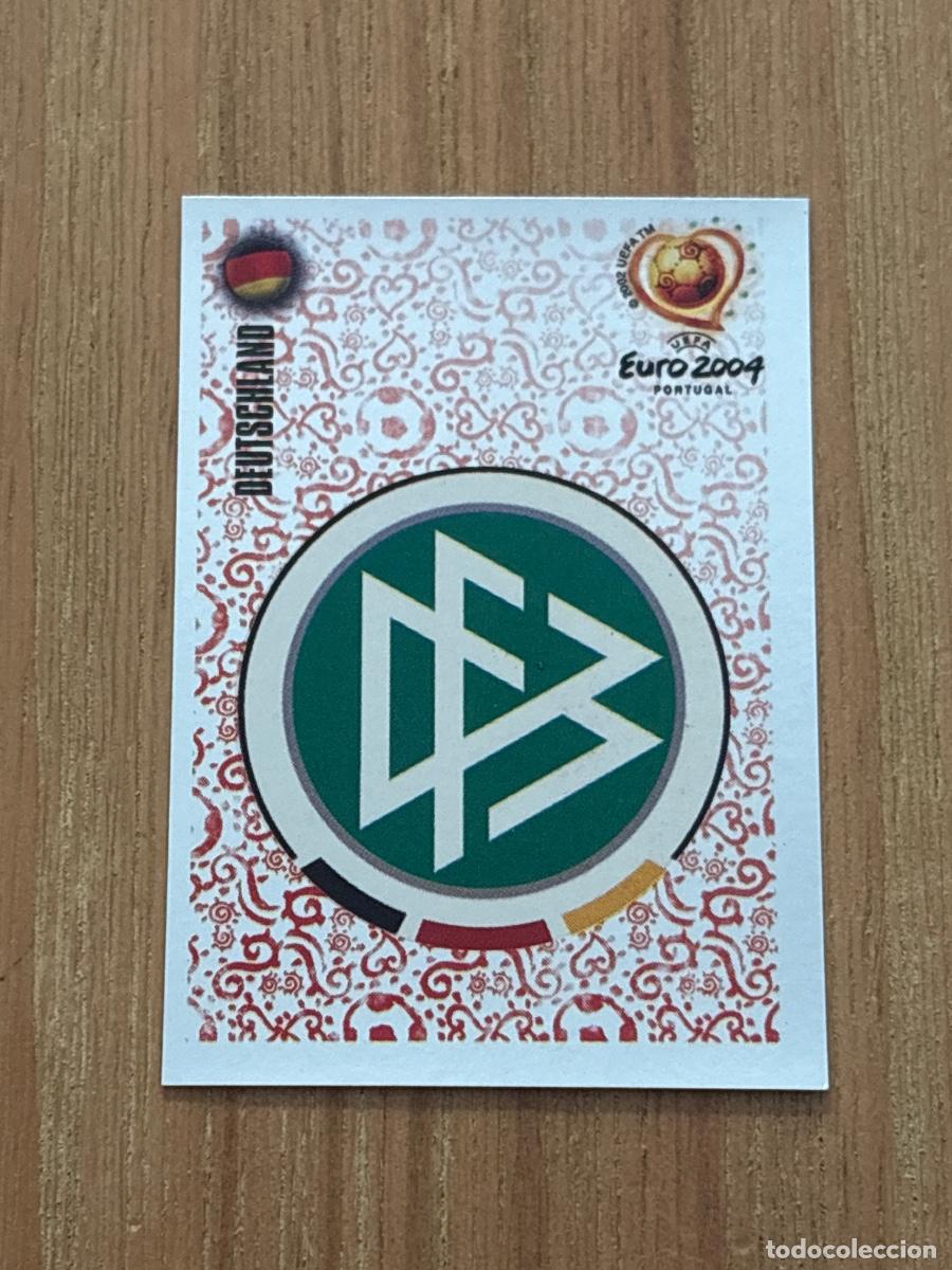 Cromos de f&uacute;tbol: 37. CROMO ESCUDO ALEMANIA N 296 EURO 2004 PORTUGAL PANINI NUNCA PEGADO SIN PEGAR