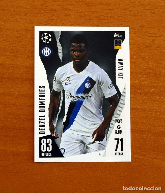 Cromos de f&uacute;tbol: Inter de Milan -N&ordm; 97 Denzel Dumfries -Away Kit-Topps Match Attax Trading Card Game-2023-2024-23-24