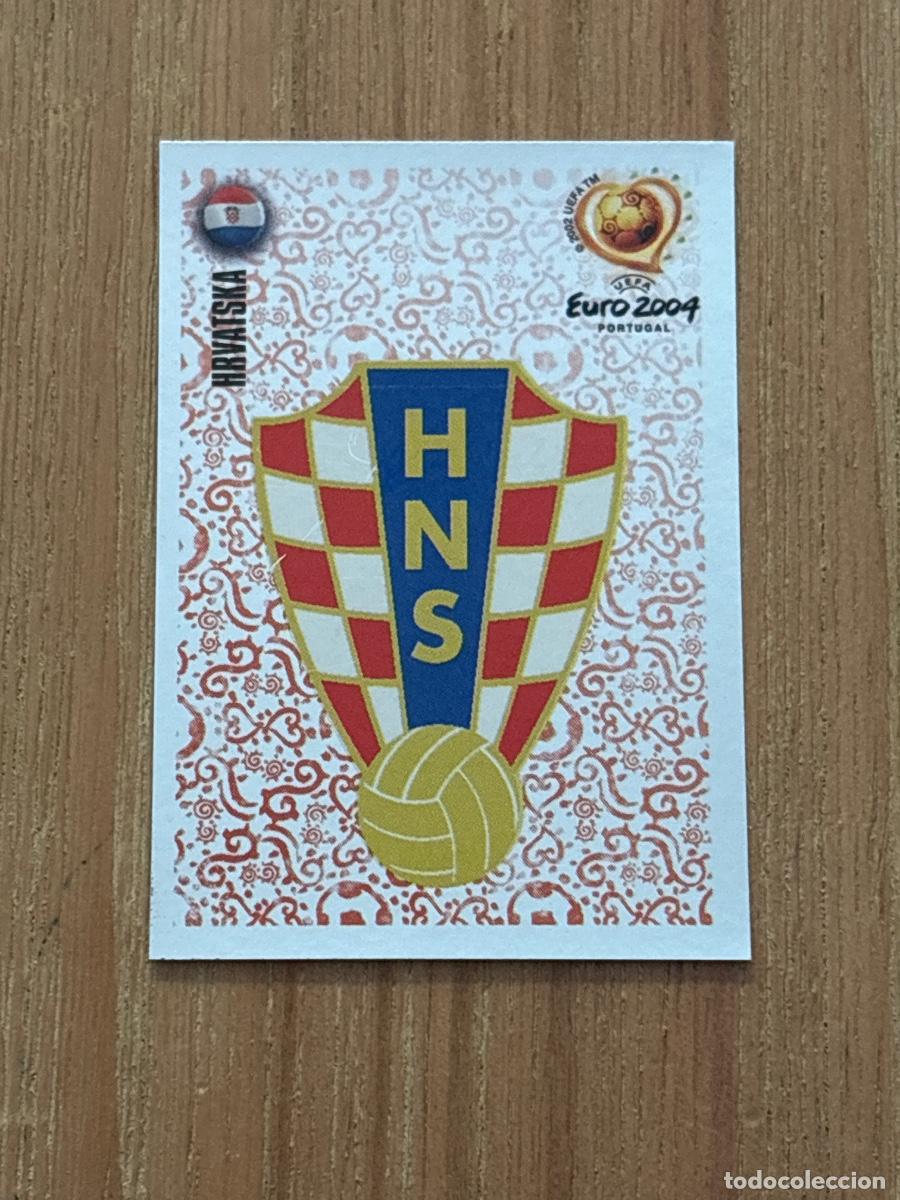 Cromos de f&uacute;tbol: 37. CROMO ESCUDO CROACIA N 158 EURO 2004 PORTUGAL PANINI NUNCA PEGADO SIN PEGAR