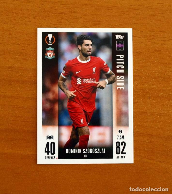 Cromos de f&uacute;tbol: Liverpool -N&ordm; 103 Dominik Szoboszlai -Pitch Side-Topps Match Attax Trading Card Game-2023-2024-23-24