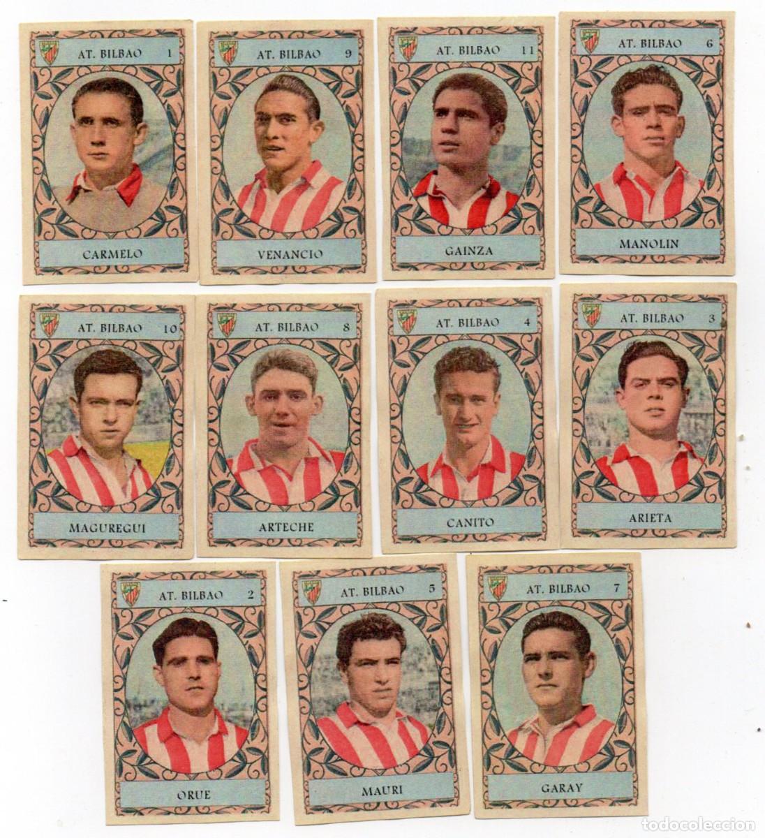 Cromos de f&uacute;tbol: AT, BILBAO.1954, DE CHOCOLATE CAOMELI,