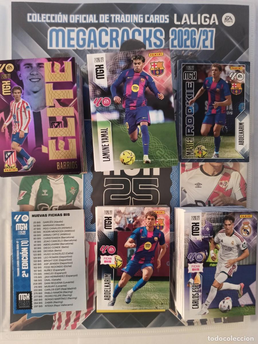 Cromos de f&uacute;tbol: 1 &ordf; y 2 &ordf; PRIMERA y SEGUNDA EDICI&Oacute;N COLECCI&Oacute;N MEGACRACKS - MGK - 2026 2027 - 26 27 - PANINI
