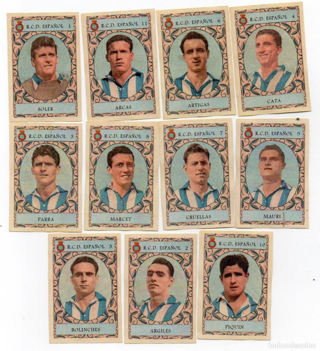 Cromos de f&uacute;tbol: ESPA&Ntilde;OL, 1954, DE CHOCOLATES KAOMELIN.