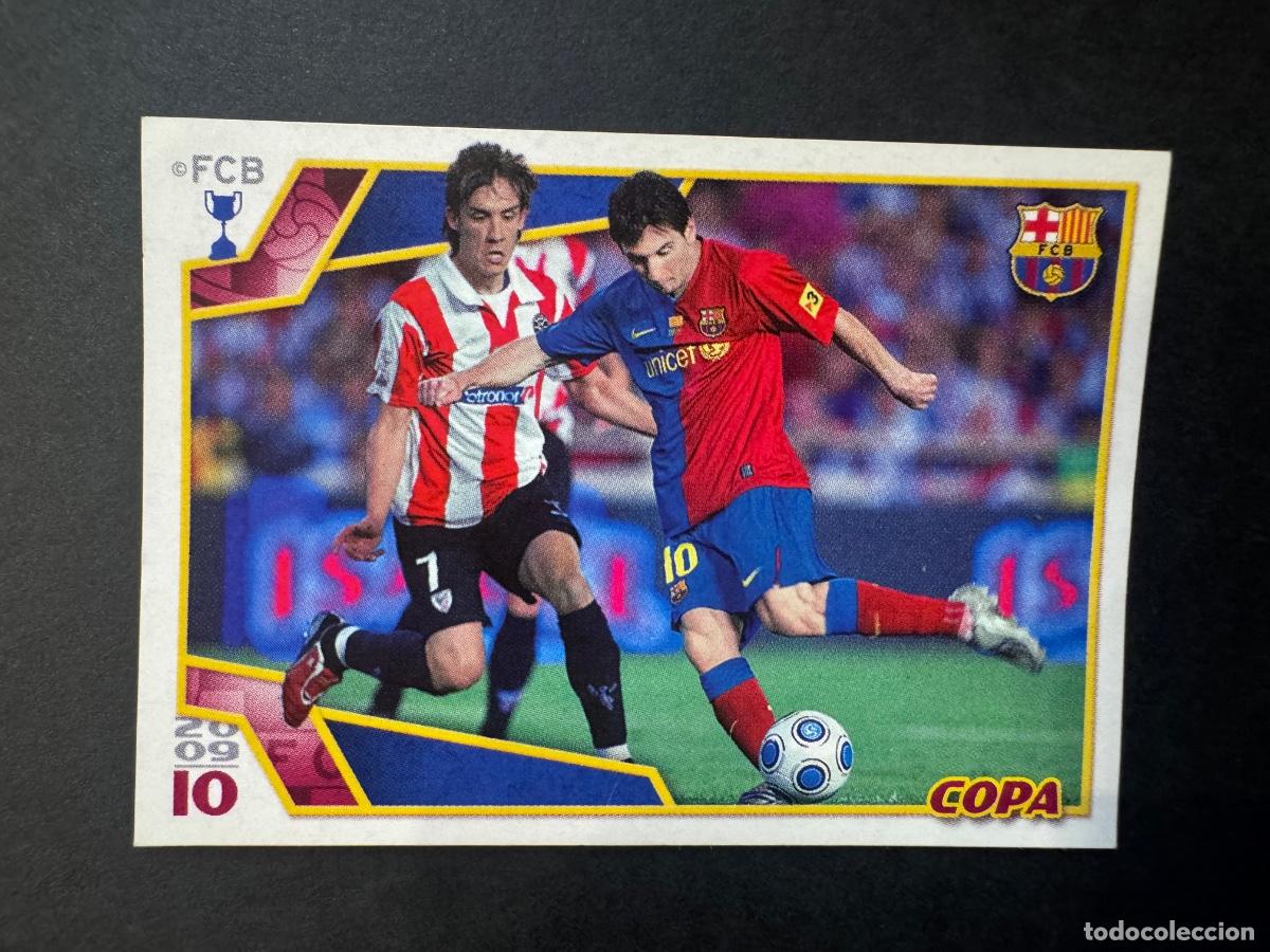 Cromos de f&uacute;tbol: MESSI Y EQUIPO CROMO F&Uacute;TBOL BAR&Ccedil;A 6 COPAS FCBARCELONA 2009-2010 -NUNCA PEGADO / COMPRA MIN&Iacute;MA 5 &euro;