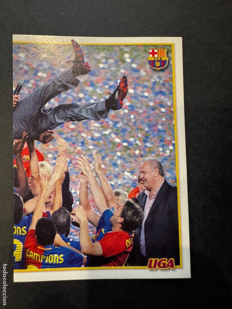 Cromos de f&uacute;tbol: MESSI Y EQUIPO CROMO F&Uacute;TBOL BAR&Ccedil;A 6 COPAS FC BARCELONA 2009-2010 -NUNCA PEGADO / COMPRA MIN&Iacute;MA 5 &euro;