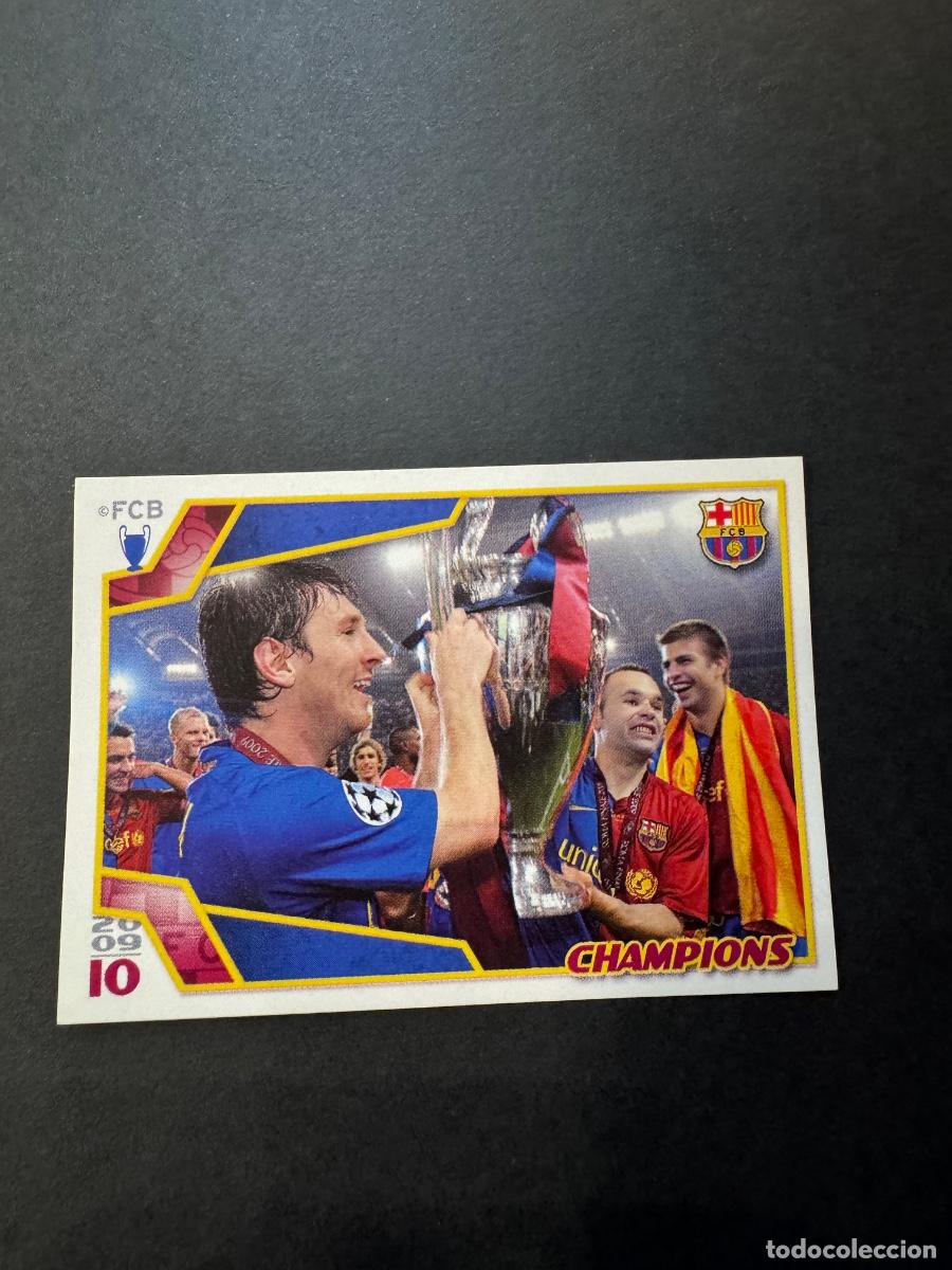 Cromos de f&uacute;tbol: MESSI Y EQUIPO CROMO F&Uacute;TBOL BAR&Ccedil;A 6 COPAS FC BARCELONA 2009-2010 -NUNCA PEGADO / COMPRA MIN&Iacute;MA 5 &euro;